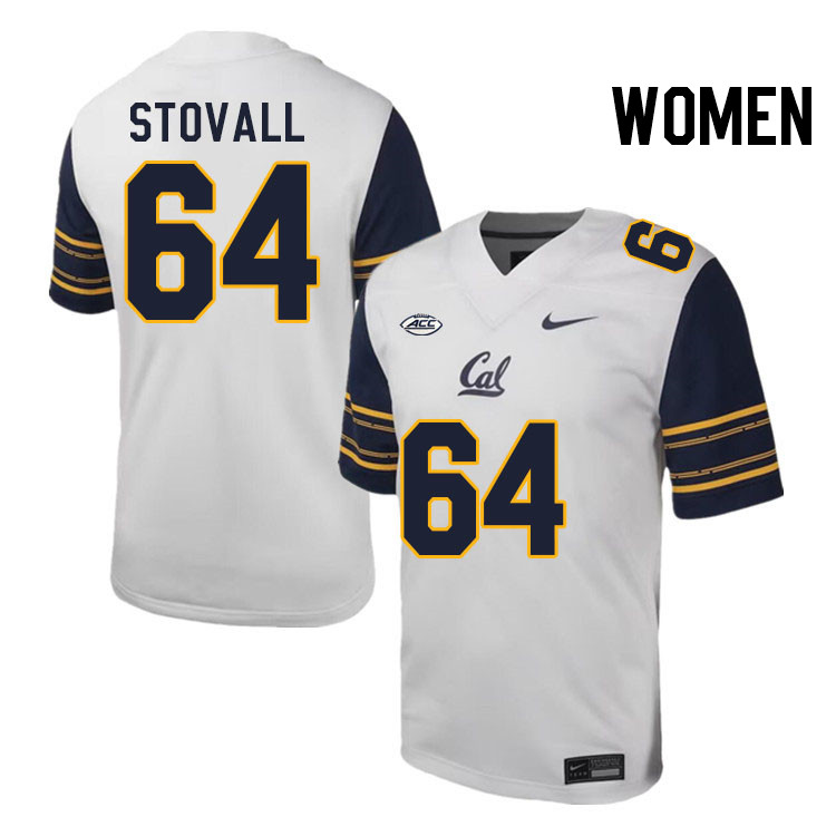 Women #64 Joshua Stovall California Golden Bears ACC Conference College Football Jerseys Stitched Sa